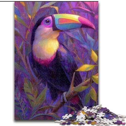 1000-teiliges Puzzle für Teenager, Dschungel-Tukan, Denksportaufgabe zur Wanddekoration, einzigartige Geburtstags 14-Jährige (Größe 26x38cm) von LYXIANY