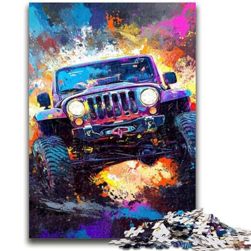 1000-teiliges Puzzle für Teenager, Geländefahrzeuge, ab 14 Jahren, Quizspiel, Spaß für zu Hause, Aktivitäten, Geburtstagsgeschenk, Reisegeschenke, 26x38cm von LYXIANY