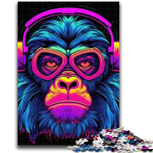 1000-teiliges Puzzle für Teenager, Geschenke, AFFE, DJ-Musik, pädagogisches Familienspiel, Wanddekoration, einzigartige Geburtstags, 38x26cm 1000-teiliges Puzzle für Teenager, Geschenke, AFFE, DJ-Musik, pädagogisches Familienspiel, Wanddekoration, einzigartige Geburtstags, 38x26cm von LYXIANY