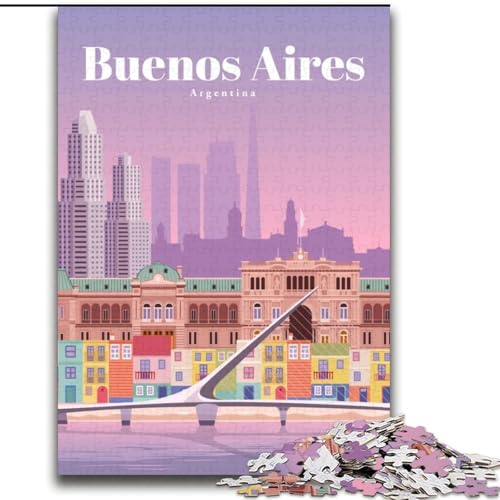1000-teiliges Puzzle für Teenager, Geschenke, Reise nach Buenos Aires, für 14+, anspruchsvolles Spiel als Geschenk für die ganze Familie und Freunde, 75x100cm 1000-teiliges Puzzle für Teenager, Geschenke, Reise nach Buenos Aires, für 14+, anspruchsvolles Spiel als Geschenk für die ganze Familie und Freunde, 75x100cm von LYXIANY