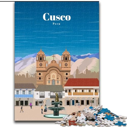 1000-teiliges Puzzle für Teenager, Geschenke, Reise nach Cusco, für 14+, anspruchsvolles Spiel als Geschenk für die ganze Familie und Freunde, 26x38cm 1000-teiliges Puzzle für Teenager, Geschenke, Reise nach Cusco, für 14+, anspruchsvolles Spiel als Geschenk für die ganze Familie und Freunde, 26x38cm von LYXIANY