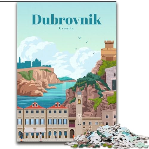 1000-teiliges Puzzle für Teenager, Geschenke, Reise nach Dubrovnik, für 14+, anspruchsvolles Spiel als Geschenk für die ganze Familie und Freunde, 50x75cm 1000-teiliges Puzzle für Teenager, Geschenke, Reise nach Dubrovnik, für 14+, anspruchsvolles Spiel als Geschenk für die ganze Familie und Freunde, 50x75cm von LYXIANY