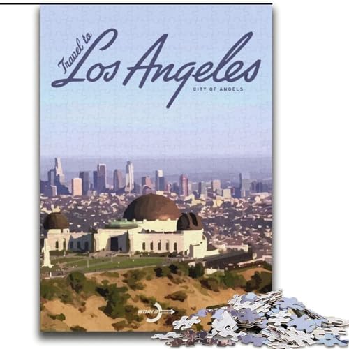 1000-teiliges Puzzle für Teenager, Geschenke, Reise nach Los Angeles, für 14+, anspruchsvolles Spiel als Geschenk für die ganze Familie und Freunde, 75x100cm 1000-teiliges Puzzle für Teenager, Geschenke, Reise nach Los Angeles, für 14+, anspruchsvolles Spiel als Geschenk für die ganze Familie und Freunde, 75x100cm von LYXIANY
