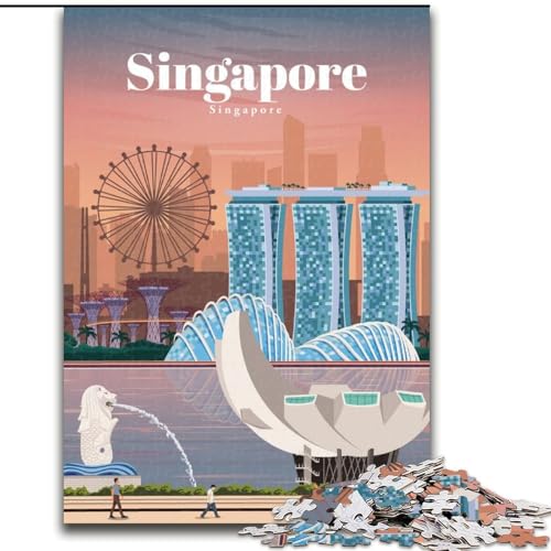 1000-teiliges Puzzle für Teenager, Geschenke, Reise nach Singapur, für 14+, anspruchsvolles Spiel als Geschenk für die ganze Familie und Freunde, 50x75cm 1000-teiliges Puzzle für Teenager, Geschenke, Reise nach Singapur, für 14+, anspruchsvolles Spiel als Geschenk für die ganze Familie und Freunde, 50x75cm von LYXIANY