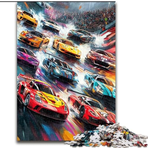 1000-teiliges Puzzle für Teenager, Geschenke, Sportwagen-Collage, Denksportaufgabe zur Wanddekoration, einzigartige Geburtstags 14-Jährige (Größe 26x38cm) von LYXIANY
