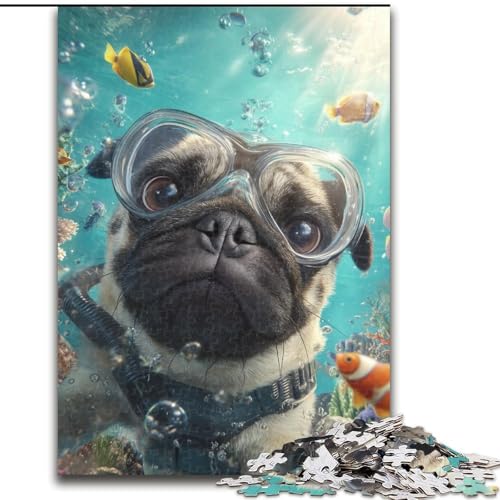 1000-teiliges Puzzle für Teenager, Geschenke, Unterwasserhund, Spielzeug, Lernspiele, Stressabbau, Stärkung der Liebe zwischen Paaren, 50x75cm von LYXIANY