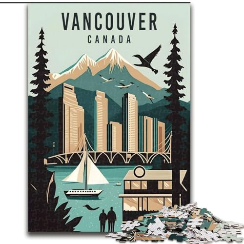 1000-teiliges Puzzle für Teenager, Geschenke, Vancouver, Kanada-Reise, für 14+, anspruchsvolles Spiel als Geschenk für die ganze Familie und Freunde, 50x75cm 1000-teiliges Puzzle für Teenager, Geschenke, Vancouver, Kanada-Reise, für 14+, anspruchsvolles Spiel als Geschenk für die ganze Familie und Freunde, 50x75cm von LYXIANY