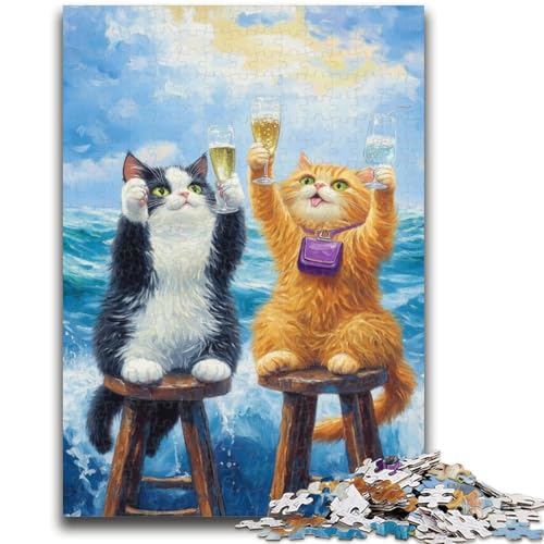 1000-teiliges Puzzle für Teenager, Geschenke, Zwei Katzen, Lernspiele, Heimdekoration, Künstlersammlung, Bildende Kunst, 26x38cm 1000-teiliges Puzzle für Teenager, Geschenke, Zwei Katzen, Lernspiele, Heimdekoration, Künstlersammlung, Bildende Kunst, 26x38cm von LYXIANY