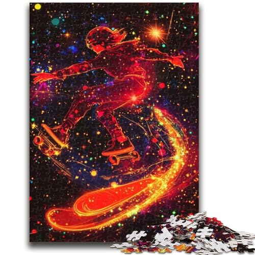 1000-teiliges Puzzle für Teenager, Geschenke für Skateboard-Enthusiasten, Stressabbau, schwierige Herausforderung, geeignet als Schreibtischdekoration, 50x75cm 1000-teiliges Puzzle für Teenager, Geschenke für Skateboard-Enthusiasten, Stressabbau, schwierige Herausforderung, geeignet als Schreibtischdekoration, 50x75cm von LYXIANY
