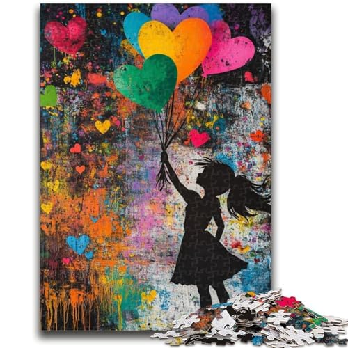1000-teiliges Puzzle für Teenager, Graffiti-Mädchen-Ballon, für Kinder ab 14 Jahren, Quizspiel, Spaß bei Aktivitäten zu Hause, Geburtstagsgeschenk, Reisegeschenke, 50x75cm 1000-teiliges Puzzle für Teenager, Graffiti-Mädchen-Ballon, für Kinder ab 14 Jahren, Quizspiel, Spaß bei Aktivitäten zu Hause, Geburtstagsgeschenk, Reisegeschenke, 50x75cm von LYXIANY