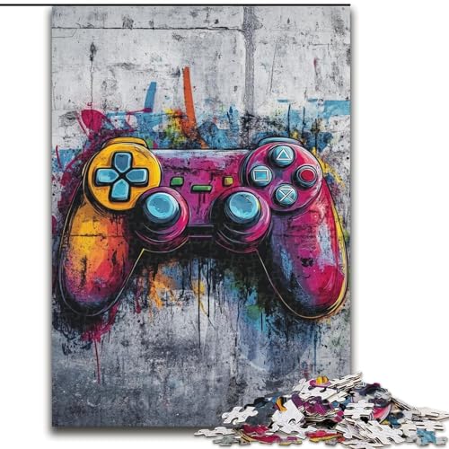 1000-teiliges Puzzle für Teenager, Graffiti-Spiel, Lernspiel, Herausforderungsspielzeug, einzigartige Heimdekoration und Geschenke (Größe 50x75cm) von LYXIANY