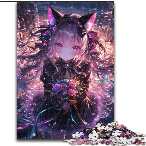 1000-teiliges Puzzle für Teenager, Japanisches Anime-Mädchen, hilft dem Gehirn, süchtig machendes Spielzeug zu trainieren, um Geduld zu fördern, Wanddekoration, 50x75cm von LYXIANY