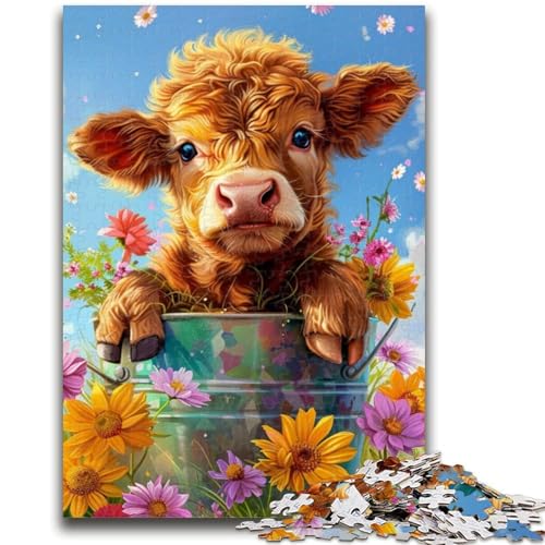 1000-teiliges Puzzle für Teenager, Kalb, für 14+, einzigartiges Herausforderungsspiel, Familienspiele, Weihnachts- und Geburtstagsgeschenke, 26x38cm 1000-teiliges Puzzle für Teenager, Kalb, für 14+, einzigartiges Herausforderungsspiel, Familienspiele, Weihnachts- und Geburtstagsgeschenke, 26x38cm von LYXIANY