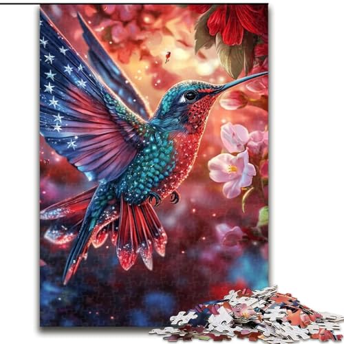 1000-teiliges Puzzle für Teenager, Kolibri, Spielzeug, Lernspiele, Stressabbau, tolle Geschenke und Spielzeuge (Größe 26x38cm) von LYXIANY