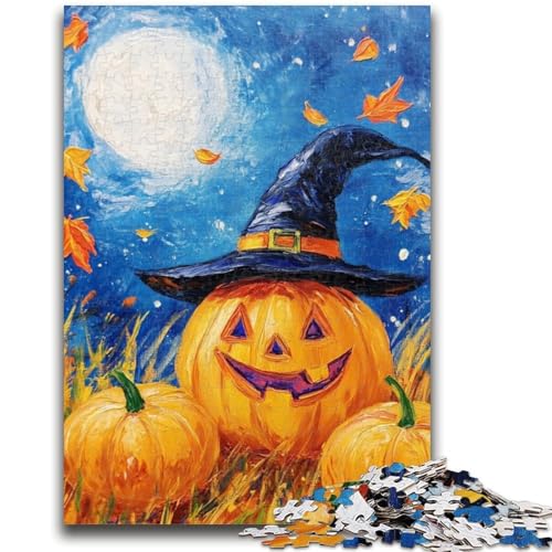 1000-teiliges Puzzle für Teenager, Kürbis-Zauberer, für Kinder ab 14 Jahren, Quizspiel, Spaß für zu Hause, Aktivitäten, Geburtstagsgeschenk, Reisegeschenke, 50x75cm von LYXIANY