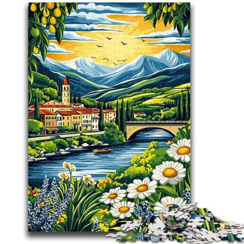1000-teiliges Puzzle für Teenager, Landschaftskunst, anspruchsvolles Spiel und Familienspiel, Lernspiel zum Geburtstag, Weihnachten, 50x75cm von LYXIANY