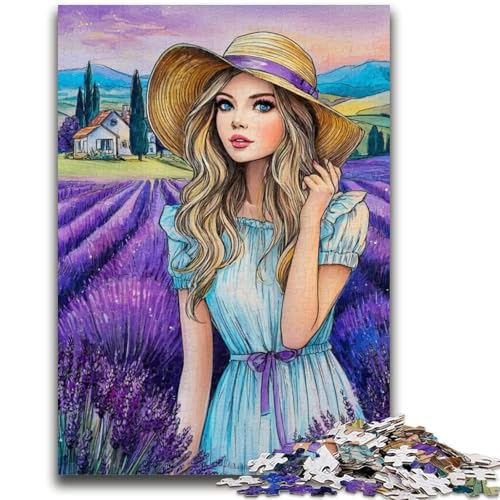 1000-teiliges Puzzle für Teenager, Lavendelmädchen, ab 14 Jahren, Quizspiel, Spaß bei Aktivitäten zu Hause, Geburtstagsgeschenk, Reisegeschenke, 26x38cm von LYXIANY
