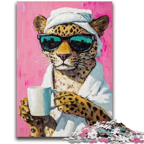 1000-teiliges Puzzle für Teenager, Leoparden-Denkspiel, Wanddekoration, einzigartige Geburtstags, 38x26cm 1000-teiliges Puzzle für Teenager, Leoparden-Denkspiel, Wanddekoration, einzigartige Geburtstags, 38x26cm von LYXIANY