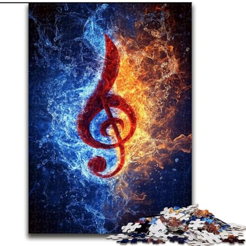 1000-teiliges Puzzle für Teenager, Musiksymbole, Spielzeug, Lernspiele, Stressabbau, tolle Geschenke und Spielzeuge (Größe 26x38cm) von LYXIANY