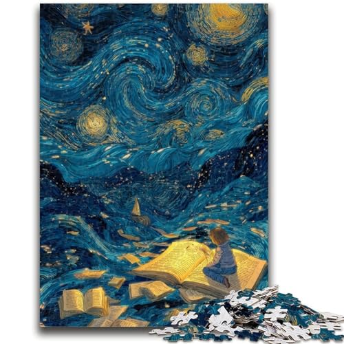 1000-teiliges Puzzle für Teenager, Nachthimmel, anspruchsvolles Spiel und Familienspiel, Lernspiel für Geburtstag, Weihnachten, 50x75cm von LYXIANY