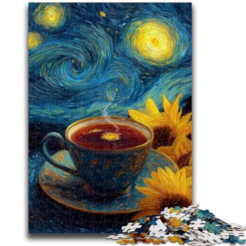 1000-teiliges Puzzle für Teenager, Nachthimmel-Kaffee, anspruchsvolles Spiel und Familienspiel, Lernspiel für Geburtstag, Weihnachten, 26x38cm von LYXIANY