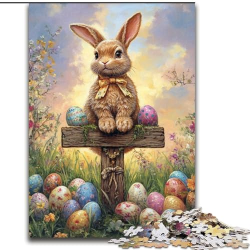 1000-teiliges Puzzle für Teenager, Osterhase, Spielzeug, Lernspiele, Stressabbau, tolle Geschenke und Spielzeuge (Größe 50x75cm) von LYXIANY
