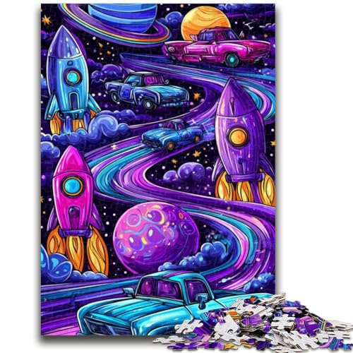 1000-teiliges Puzzle für Teenager, Rakete, für Alter 14+, Quizspiel, Spaß bei Heimaktivitäten, Geburtstagsgeschenk, Reisegeschenke, 26x38cm 1000-teiliges Puzzle für Teenager, Rakete, für Alter 14+, Quizspiel, Spaß bei Heimaktivitäten, Geburtstagsgeschenk, Reisegeschenke, 26x38cm von LYXIANY