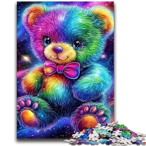 1000-teiliges Puzzle für Teenager, Regenbogen-Teddybär, für Kinder ab 14 Jahren, unmögliches Spiel, Weihnachts- und Geburtstagsgeschenk, 26x38cm 1000-teiliges Puzzle für Teenager, Regenbogen-Teddybär, für Kinder ab 14 Jahren, unmögliches Spiel, Weihnachts- und Geburtstagsgeschenk, 26x38cm von LYXIANY