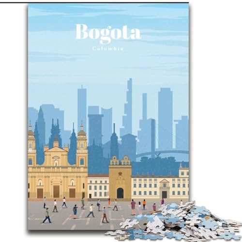 1000-teiliges Puzzle für Teenager, Reise nach Bogota, Spielzeug, intellektuelles Spiel zur Heimdekoration, für Kinder ab 14 Jahren (26x38cm),1000 Teile von LYXIANY