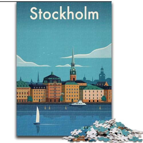 1000-teiliges Puzzle für Teenager, Stockholm, geeignet für Personen ab 14 Jahren, Lernspiele, Wichtelgeschenke, 26x38cm 1000-teiliges Puzzle für Teenager, Stockholm, geeignet für Personen ab 14 Jahren, Lernspiele, Wichtelgeschenke, 26x38cm von LYXIANY