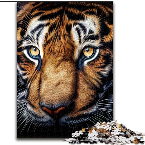 1000-teiliges Puzzle für Teenager, Tiger, Spielzeug, Lernspiele, Stressabbau, tolle Geschenke und Spielzeuge (Größe 26x38cm) von LYXIANY