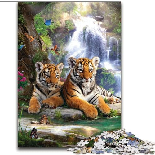 1000-teiliges Puzzle für Teenager, Tiger, Spielzeug, Lernspiele, Stressabbau, tolle Geschenke und Spielzeuge (Größe 26x38cm) von LYXIANY