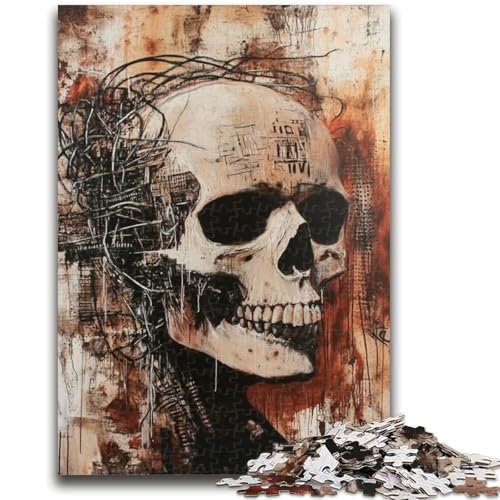 1000-teiliges Puzzle für Teenager, Totenkopf-Staycation-Zeitvertreib im Basquiat-Stil, mit vollständig ineinandergreifenden, zufällig geformten Teilen, 50x75cm 1000-teiliges Puzzle für Teenager, Totenkopf-Staycation-Zeitvertreib im Basquiat-Stil, mit vollständig ineinandergreifenden, zufällig geformten Teilen, 50x75cm von LYXIANY