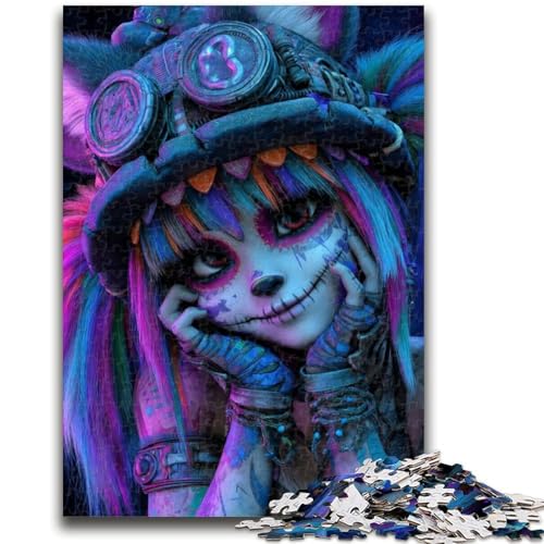 1000-teiliges Puzzle für Teenager, Totenkopfmädchen, ab 14 Jahren, Quizspiel, Spaß für zu Hause, Aktivitäten, Geburtstagsgeschenk, Reisegeschenke, 26x38cm 1000-teiliges Puzzle für Teenager, Totenkopfmädchen, ab 14 Jahren, Quizspiel, Spaß für zu Hause, Aktivitäten, Geburtstagsgeschenk, Reisegeschenke, 26x38cm von LYXIANY