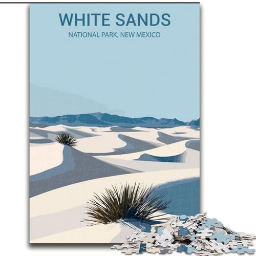 1000-teiliges Puzzle für Teenager, White Sands National Park, Lernspiel, Herausforderung, Spielzeug, Geburtstagsgeschenk, Geschenke (50x75cm),1000 Stück von LYXIANY