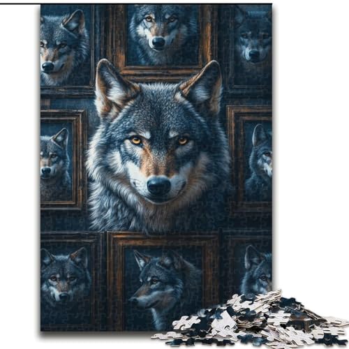 1000-teiliges Puzzle für Teenager, Wolfscollage, Spielzeug, Lernspiele, Stressabbau, tolle Geschenke und Spielzeuge (Größe 26x38cm) von LYXIANY