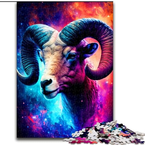 1000-teiliges Puzzle für Teenager, Ziege, Spielzeug, Lernspiele, Stressabbau, tolle Geschenke und Spielzeuge (Größe 26x38cm) von LYXIANY