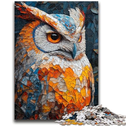 1000-teiliges Puzzle für Teenager, geheimnisvolle Eule, für Kinder ab 14 Jahren, Quizspiel, Spaß für zu Hause, Aktivitäten, Geburtstagsgeschenk, Reisegeschenke, 50x75cm 1000-teiliges Puzzle für Teenager, geheimnisvolle Eule, für Kinder ab 14 Jahren, Quizspiel, Spaß für zu Hause, Aktivitäten, Geburtstagsgeschenk, Reisegeschenke, 50x75cm von LYXIANY