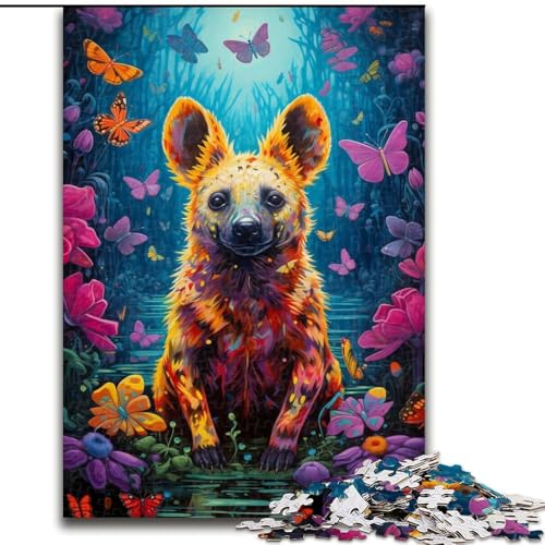 1000-teiliges Puzzle für Teenager, psychedelisch, die Hyäne, Familienspiel zum Stressabbau, schwierige Herausforderung, geeignet für Paare, 38x26cm 1000-teiliges Puzzle für Teenager, psychedelisch, die Hyäne, Familienspiel zum Stressabbau, schwierige Herausforderung, geeignet für Paare, 38x26cm von LYXIANY