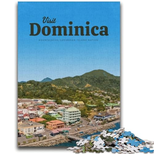 1000-teiliges Puzzle für Teenager Besuchen Sie Dominica Toys Lernspiele zum Stressabbau Eltern-Kind-Interaktion für Kinder ab 14 Jahren (Größe 38x52cm) von LYXIANY