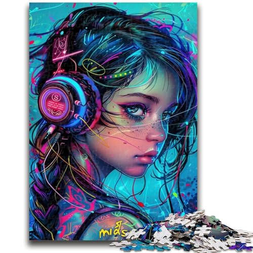 1000-teiliges Puzzle für Teenager-Mädchen mit Kopfhörern, ab 14 Jahren, Quizspiel, Spaß bei Aktivitäten zu Hause, Geburtstagsgeschenk, Reisegeschenke, 26x38cm von LYXIANY