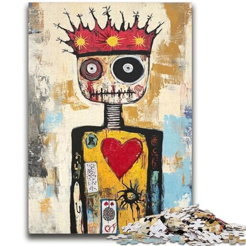 1000-teiliges Puzzle im Basquiat-Stil für Erwachsene und Jugendliche, Quizspiel-Wanddekoration, einzigartige Geburtstags (38x52cm) von LYXIANY