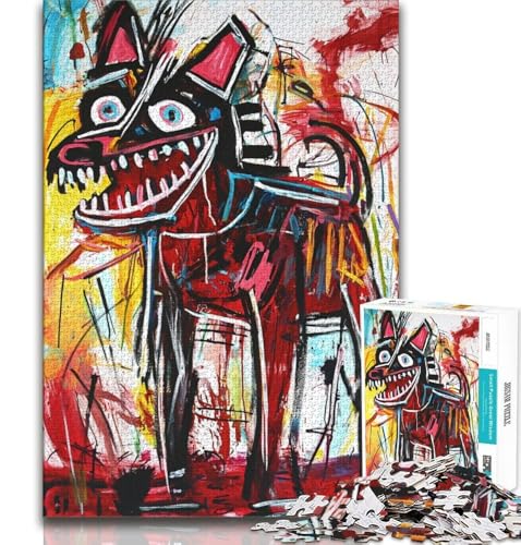 1000-teiliges Puzzle im Basquiat-Stil für Erwachsene und Jugendliche, anspruchsvoll zu vervollständigen, Aber unterhaltsam und humorvoll, einzigartige Heimdekoration und Geschenke (38x26cm) von LYXIANY