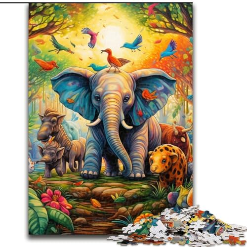 1000-teiliges Puzzle mit Elefantenmotiv für Erwachsene, für Teenager und Familienspaß – DIY-Denkspiel als Geschenk, 26x38cm 1000-teiliges Puzzle mit Elefantenmotiv für Erwachsene, für Teenager und Familienspaß – DIY-Denkspiel als Geschenk, 26x38cm von LYXIANY