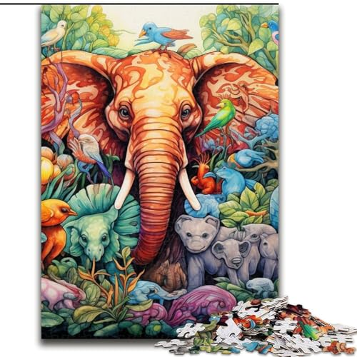 1000-teiliges Puzzle mit Elefantenmotiv für Erwachsene, für Teenager und Familienspaß – DIY-Denkspiel als Geschenk, 50x75cm 1000-teiliges Puzzle mit Elefantenmotiv für Erwachsene, für Teenager und Familienspaß – DIY-Denkspiel als Geschenk, 50x75cm von LYXIANY