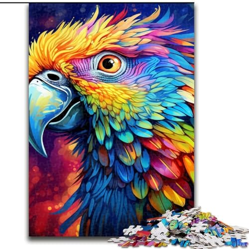 1000-teiliges Puzzle mit Papagei, unmögliches Puzzle für Erwachsene, DIY-Dekoration, anspruchsvolle, Größe: 50x75cm von LYXIANY
