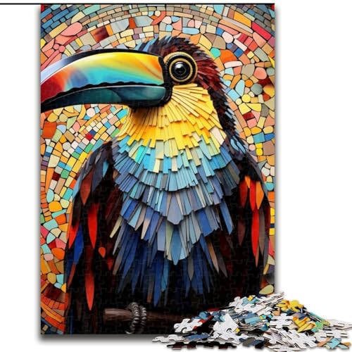 1000-teiliges Puzzle mit Tiermotiven von Tukanen, Holzpuzzle, Größe 50x75cm, kreatives Familienspiel und Heimdekoration, Teenager von LYXIANY