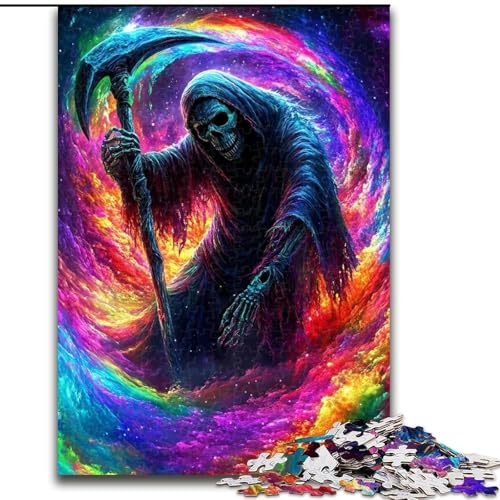 1000-teiliges Puzzle mit Totenkopfmotiv für Teenager, Familienunterhaltungsspielzeug ganze Familie (Größe 26x38cm) von LYXIANY