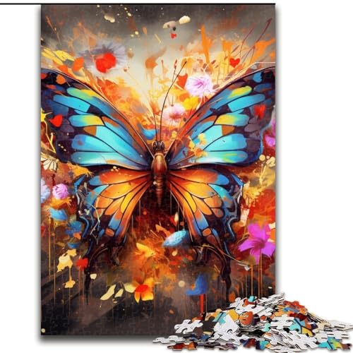 1000-teiliges Schmetterlings-Puzzle aus Holz, 50x75cm, interaktives Familienspiel, Heimdekoration zum Selbermachen, Denksport-Geschenk 1000-teiliges Schmetterlings-Puzzle aus Holz, 50x75cm, interaktives Familienspiel, Heimdekoration zum Selbermachen, Denksport-Geschenk von LYXIANY