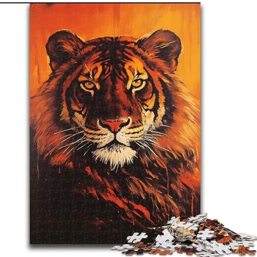 1000-teiliges Tiger-Puzzle aus Holz Geburtstage, Weihnachten, Halloween, Thanksgiving, Ostern Größe 50x75cm 1000-teiliges Tiger-Puzzle aus Holz Geburtstage, Weihnachten, Halloween, Thanksgiving, Ostern Größe 50x75cm von LYXIANY